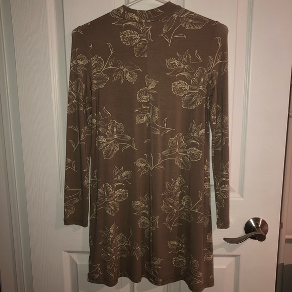 xs O’Neill Long Sleeve High Neck Form Fit Dress - Picture 2 of 4